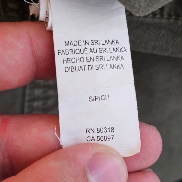 Lucky Brand Utility Jacket Military Green Zip Pockets Womens Small Cinch Waist - Picture 12 of 15